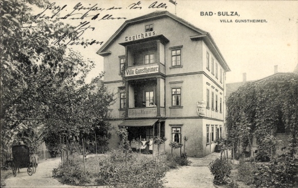 Ak Bad Sulza in Thüringen,  Villa Gunstheimer, Cogirhaus, alte Architektur