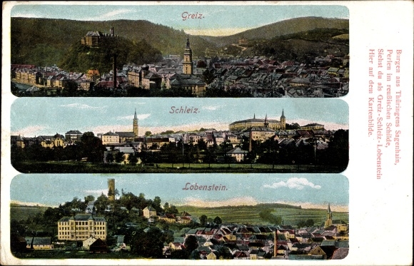 PC Schleiz im Vogtland Thuringia, town views, Greiz, Schleiz, Lobenstein