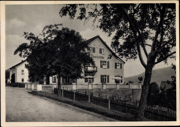 Ak Pommelsbrunn Mittelfranken, Gaststätte Zum Bahnhof, Inh. Wilhelm Lutz