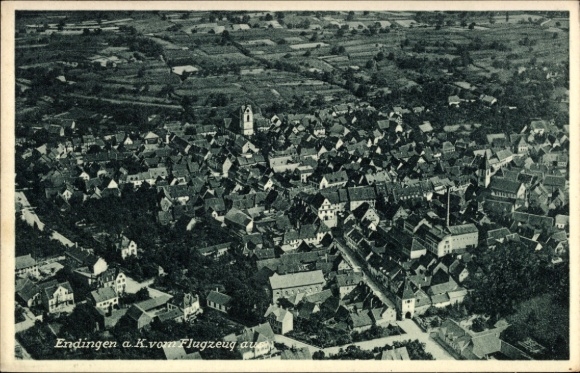 Ak Endingen am Kaiserstuhl, Fliegeraufnahme