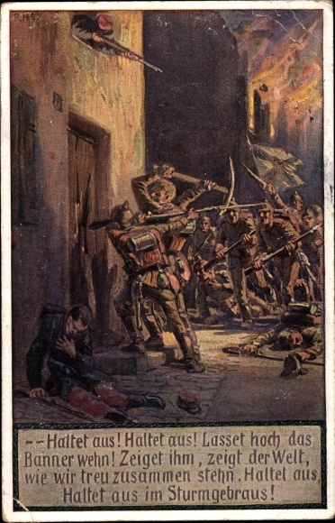 Song Artist Postcard Hey, Paul, Our Field Grays, Soldiers&#39; Songs No. 9, O Germany in honor