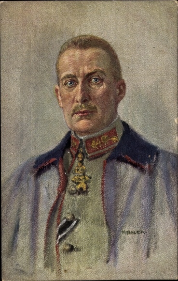 Artist PC Bauer, Karl, Duke Albrecht of Württemberg, portrait in uniform
