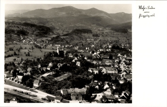 Postcard Wehr in Baden, aerial photograph