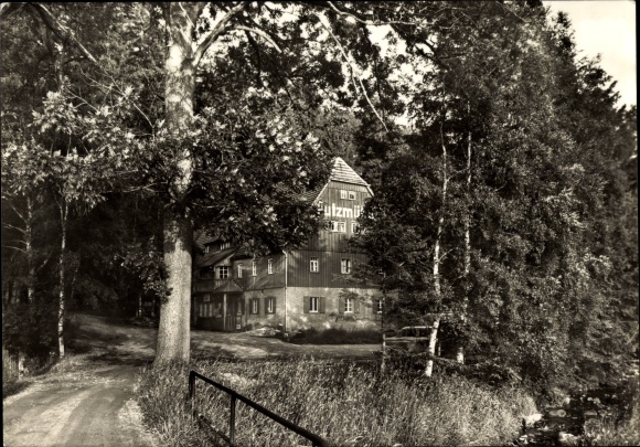 Postcard Oberpöbel Dippoldiswalde Sachsen, Putzmühle, Waldgaststätte
