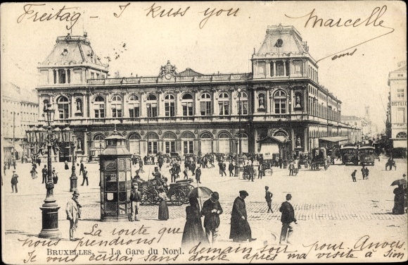 Postcard Brussels Brussels, Gare du Nord