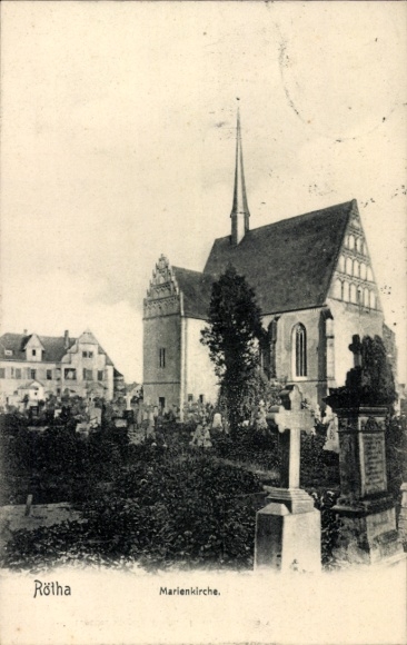 Ak Rötha in Sachsen, Marienkirche