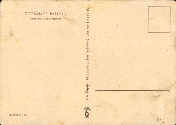 Artist Postcard Hensel, Camouflaged Panzer III, Wehrmacht