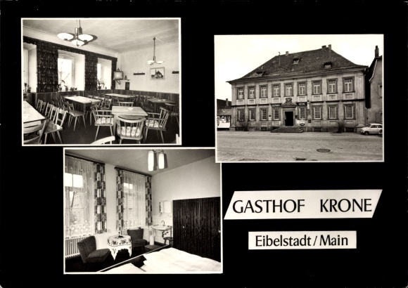 Postcard Eibelstadt in Lower Franconia, Gasthof Krone