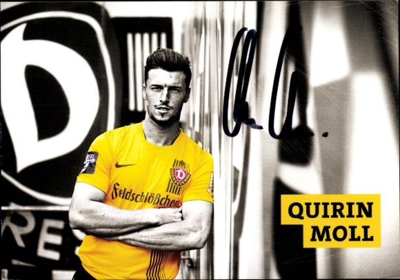 Autogrammkarte Fußballer Quirin Moll, SG Dynamo Dresden, Autogramm