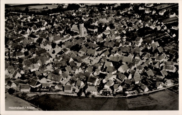 Postcard Höchstadt an der Aisch, aerial photograph