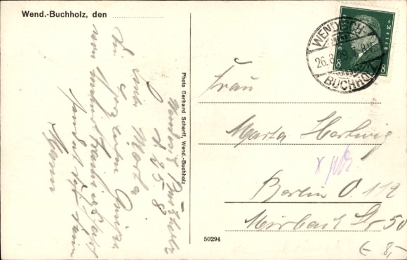 Postcard Wendisch Buchholz Märkisch Buchholz, Spree flood channel with weir, Dahme