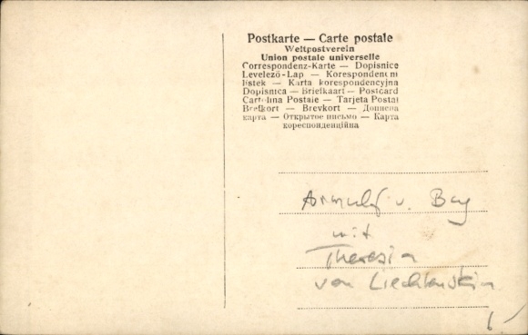 Postcard Prince Arnulf of Bavaria, Princess Therese