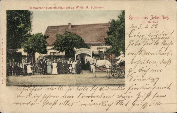 Postcard Schönfiß Mühlenbecker Land Oberhavel, restaurant for the musical Wirth