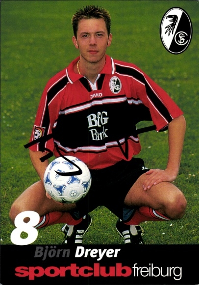 Autogrammkarte Fußballer Björn Dreyer, SC Freiburg, Autogramm