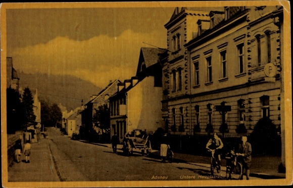Postcard Adenau in the Eifel, Untere Hauptstrasse