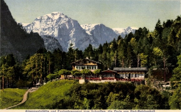 Ak Bad Reichenhall in Opper-Beieren, alpenrestaurant en gentiaanbrouwerij Zum Schroffen