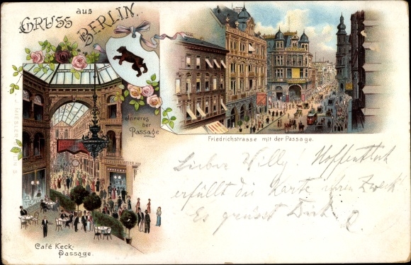 Forerunner Chromo-Litho Berlin, Café Keck Passage, Friedrichstrasse