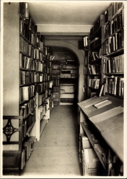 Ak Weimar in Thüringen, Goethe Nationalmuseum, Bibliothek