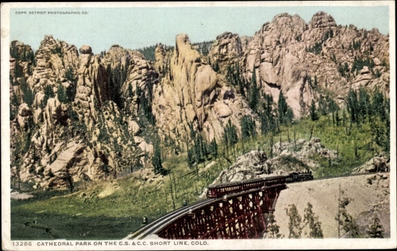 Ak Colorado USA, Cathedral Park op de CS CC Short Line