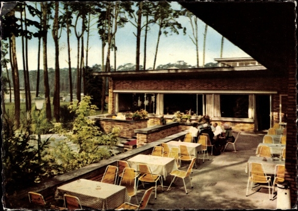 Postcard Pfungstadt Hesse, highway hotel