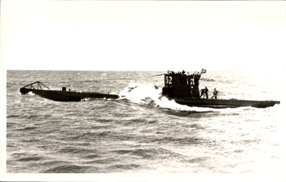 Foto Ak Deutsches U Boot, U 52, Kriegsmarine