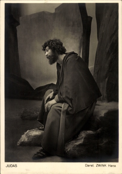 PC Passion Play 1934 Oberammergau, Judas, actor Hans Zwink