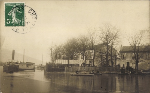 Ak Choisy le Roi Val de Marne, Leben am Fluss