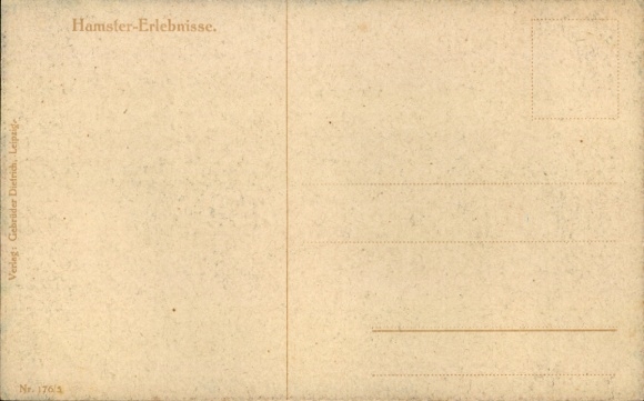 Artist Postcard Thiele, Arthur, hamster experiences, bad prospects, Meiers Gutshof, barbed wire