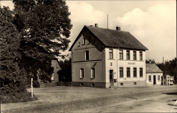 Postcard Satow Kr. Bad Doberan, street section at the post office