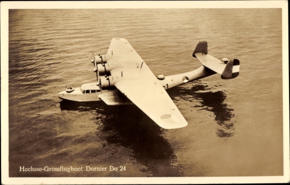 Postcard Hochsee Großflugboot Dornier Do 24, XI, Dutch military aircraft