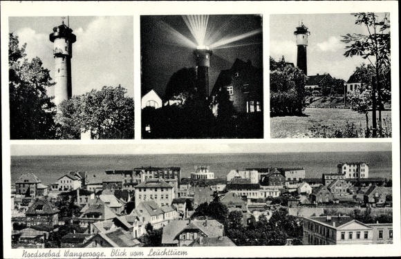 Postcard Nordseebad Wangerooge, View from the lighthouse, Views from the lighthouse