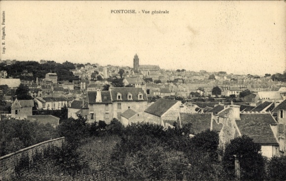 Postcard Pontoise Val d'Oise, view of architecture, cityscape