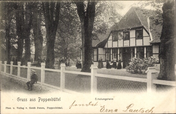 Postcard Hamburg Wandsbek Poppenbüttel, convalescent home