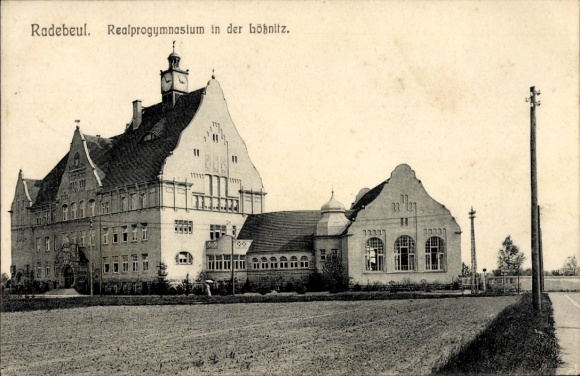 Ak Radebeul in Sachsen, Realprogymnasium in der Lößnitz