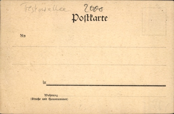 Postcard Hamburg Altona Ottensen, Realschule, Treskowallee