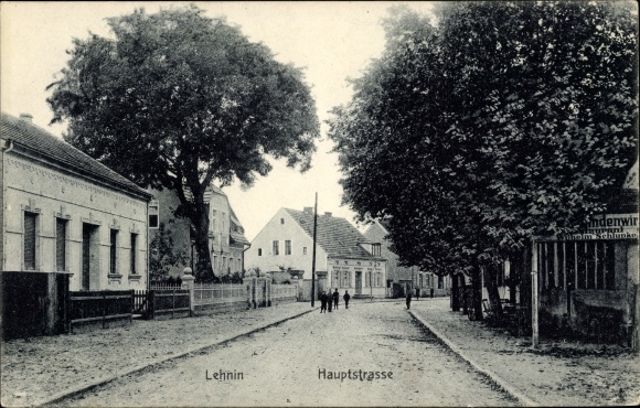 Postcard Lehnin Monastery in the Mark, Main Street