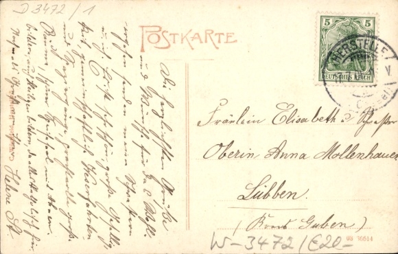 Postcard Herstelle Beverungen on the Weser, general view