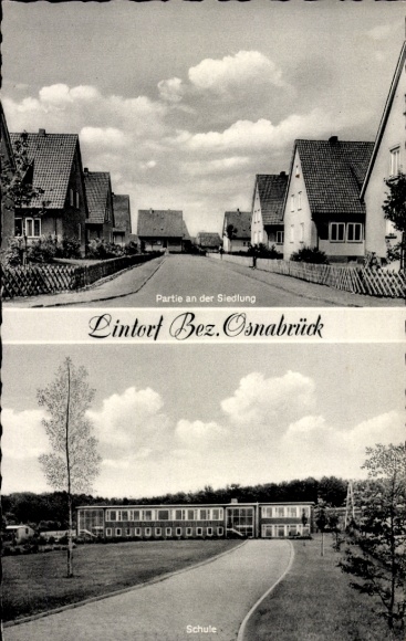 Ak Lintorf Bad Essen b. Osnabrück, nederzetting, school