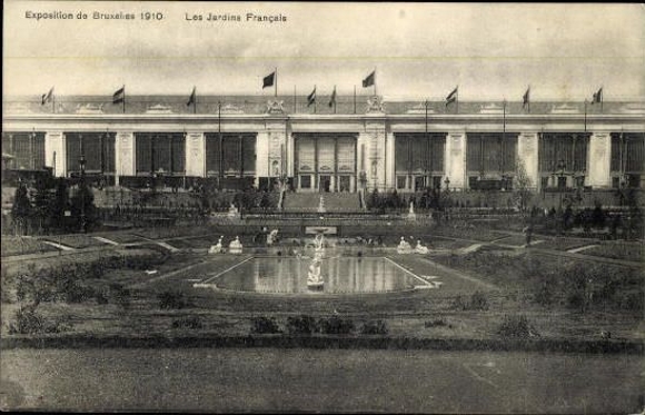 Set von 83 Ansichtskarten, Brüssel Weltausstellung 1910