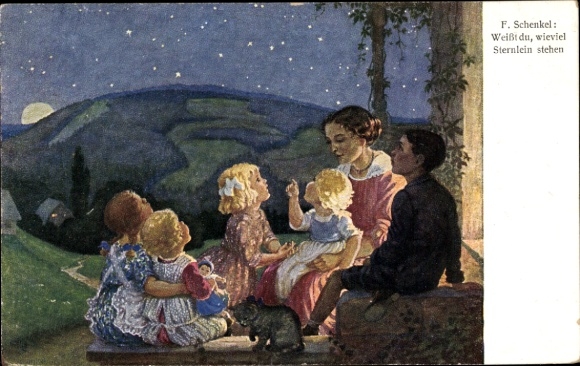 Artist Postcard Schenkel, Franziska, Do you know how many little stars are