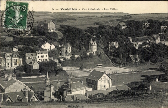 Postcard Veulettes sur Mer Seine Maritime, general view, villas