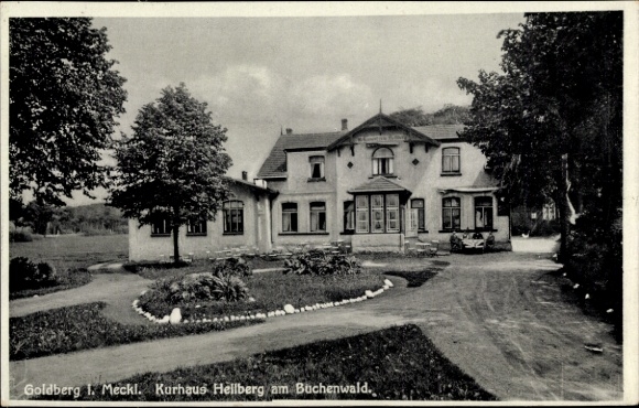 Postcard Goldberg in Mecklenburg, Kurhaus Hellberg am Buchenwald