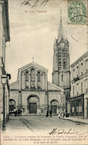 Ak Saint Leu Taverny Val d'Oise, Kirche