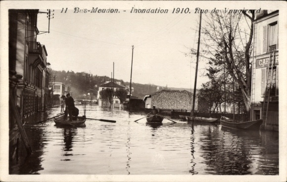 PC Bas Meudon Hauts-de-Seine, Inondation 1910, Rue de Vaugirard
