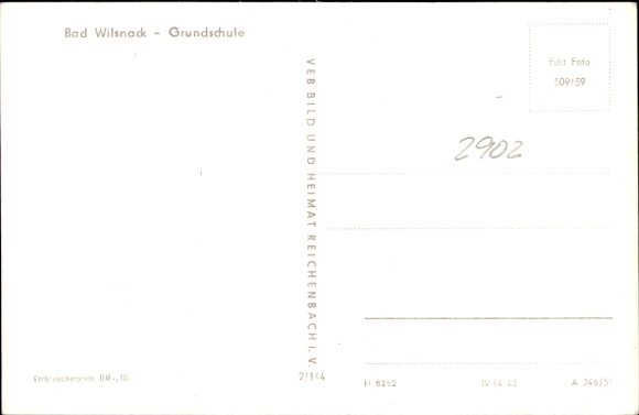 Postcard Bad Wilsnack in the Prignitz, Primary School