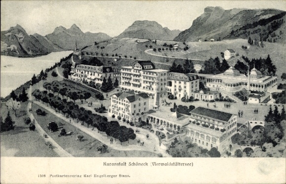 KP Emmetten Kt. Nidwalden, uzdrowisko Schöneck, Jezioro Czterech Kantonów