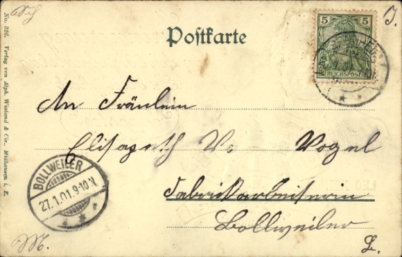 Embossed PC of Pope Leo XIII, Vincenzo Gioacchino Pecci, 90th birthday 1900