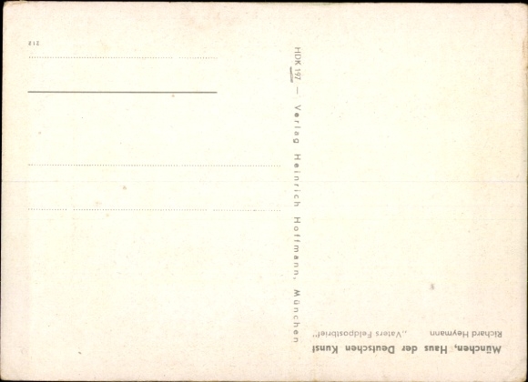 Artist Postcard Heymann, Richard, Father's field post letter, mother with child, HDK 197