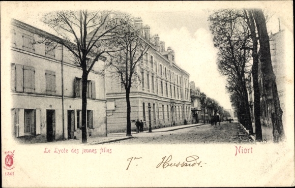 Postcard Niort Deux Sèvres, The Lycee for young girls