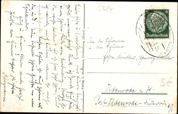 Postcard Liebenburg b. Braunlage Kr. Goslar Harz, pond